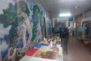 Photo workshop presencial de pintura em tela